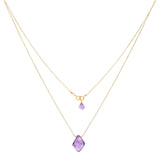 Lavender Rhombus Amethyst Necklace B