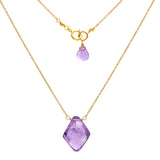 Lavender Rhombus Amethyst Necklace B