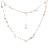 Keshi Pearl Chain & Ring Necklace