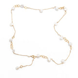 Keshi Pearl Chain & Ring Necklace