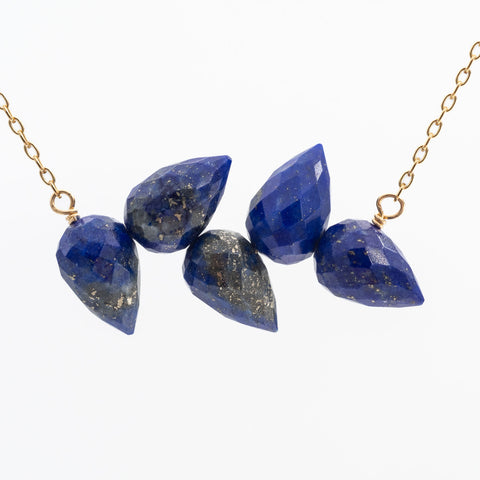 Lapis Lazuli Leaves Necklace