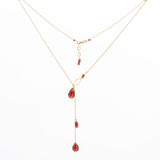 Three Drops Garnet Necklace