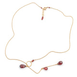 Three Drops Garnet Necklace