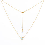 Blue Topaz Basket Necklace