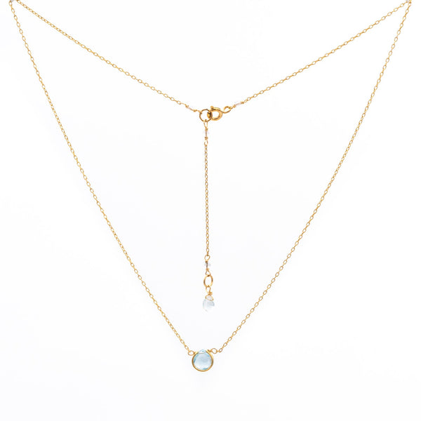 Sky Blue Topaz Basket Necklace (sm)