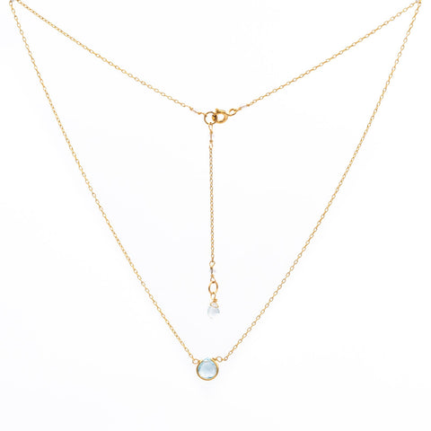 Sky Blue Topaz Basket Necklace (sm)