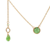 Green Garnet Basket Necklace