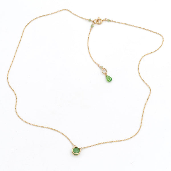 Green Garnet Basket Necklace