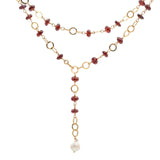 Garnet Rings Necklace