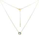 Sky Blue Topaz Basket Necklace (lg)