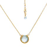 Sky Blue Topaz Basket Necklace (lg)