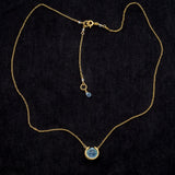 Sky Blue Topaz Basket Necklace (lg)