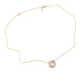 White Topaz Basket Necklace (lg)