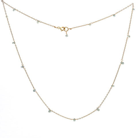 Green Sapphire Dewdrops Necklace