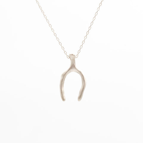 Wishbone Silver Necklace