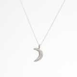 Crescent Moon Silver Necklace