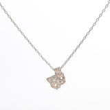 Silver & Seven Diamonds Cluster Necklace