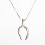 Wishbone Sparkle Silver Necklace
