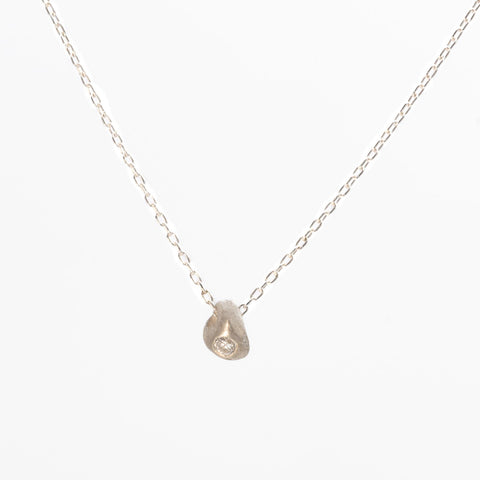 Flower Seed Silver Necklace
