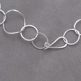 Space Warp Loop Silver Chain Necklace