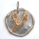 Swooping Heart Gold Pendant Charm