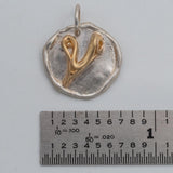 Swooping Heart Gold Pendant Charm