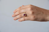 Rose-Cut Ruby & Diamonds Ring