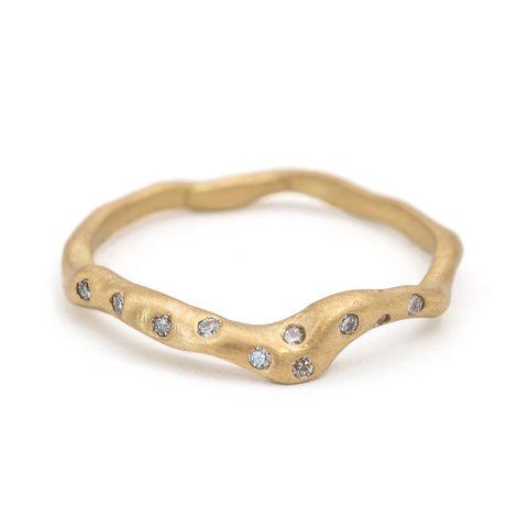 The 10-Diamond Driftwood Ring, 18k Gold