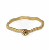 Champagne Diamond Gold "Une" Ring