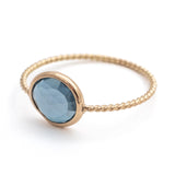 London Blue Topaz Twist Ring