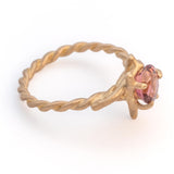 Pink Tourmaline Twig Prong Ring