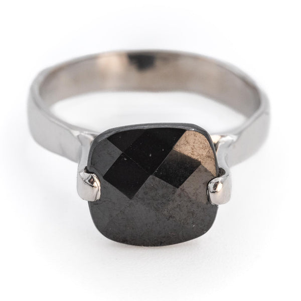 Black Garnet Cocktail Ring