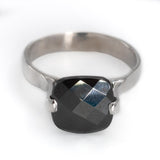 Black Garnet Cocktail Ring