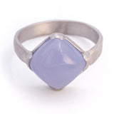 Chalcedony Rhombus Cocktail Ring