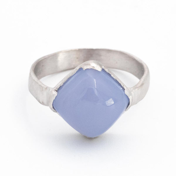 Chalcedony Rhombus Cocktail Ring