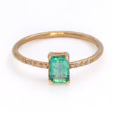 Emerald Sparkle Cocktail Ring