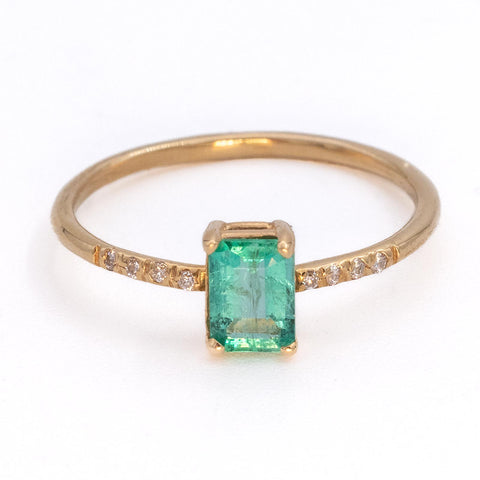 Emerald Sparkle Cocktail Ring