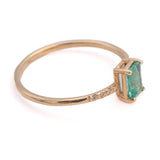 Emerald Sparkle Cocktail Ring