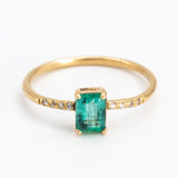 Emerald Sparkle Cocktail Ring