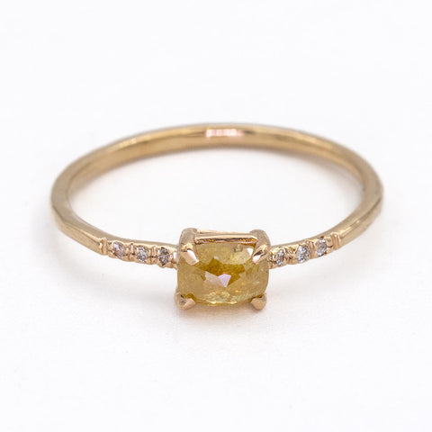 Yellow Rose Sparkle Ring
