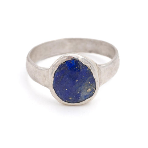 Rose cut Lapis Lazuli Ring