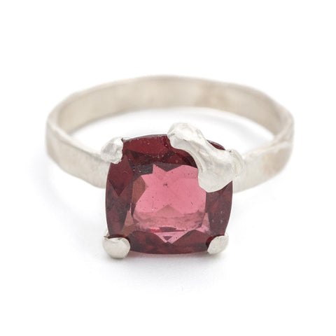 Melt with Love Garnet Silver Ring