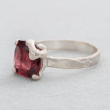 Melt with Love Garnet Silver Ring