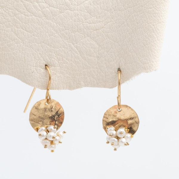 Plentiful Plate Pearl Earrings