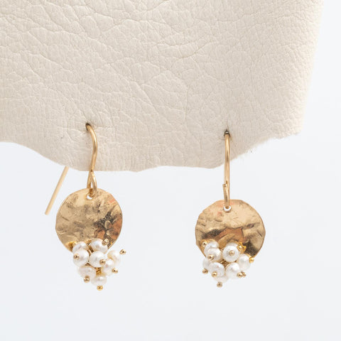 Plentiful Plate Pearl Earrings