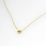 Flower Seed Necklace, Gold