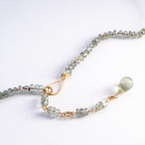 Moss Aquamarine Bead Necklace