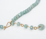 Milky Blue Aquamarine Bead Necklace