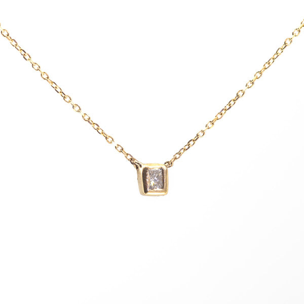 Princess in a Cube Diamond Necklace V3