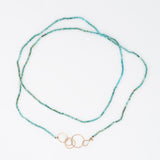 Turquoise Hook and Rings Necklace
